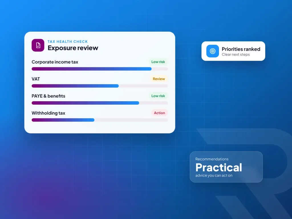 Tax health check exposure review